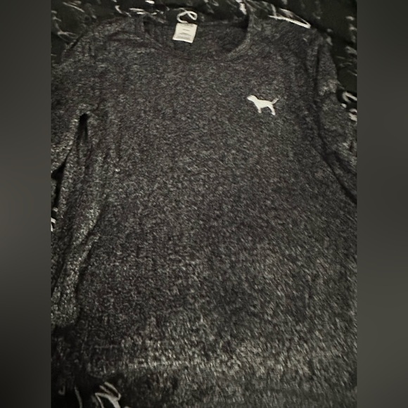 PINK Grey Long Sleeve Tee Size L - Picture 3 of 7